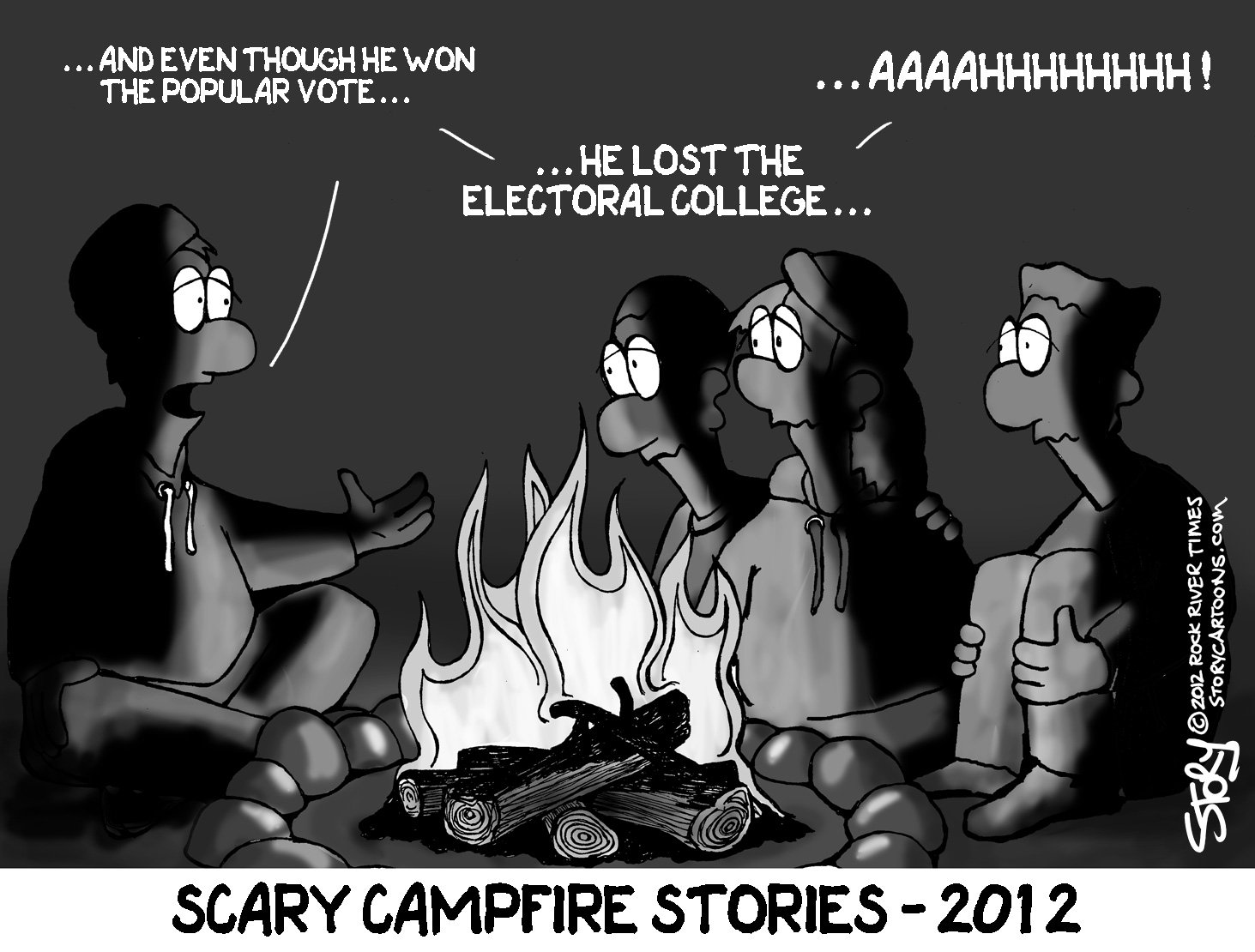 Editorial Cartoon: Scary Campfire Stories «  Blog